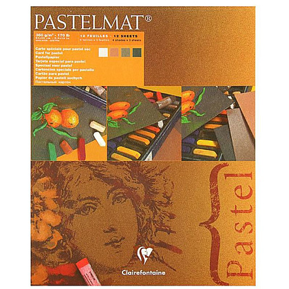 Блок бумаги "Pastelmat", 24x30 см, 360 г/м2, 12 листов, 4 цвета