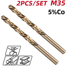 Сверло по металлу Deli RS EDH-MHZ025-E2, 2 шт, 2.5 мм, DIN 338, HSCo 5%