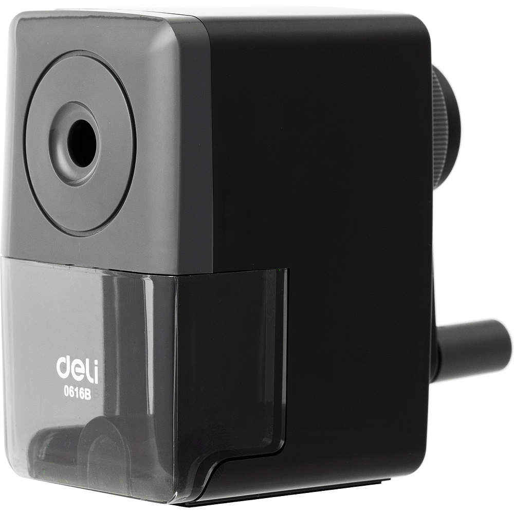 Точилка "Deli 016-16B", механическая, 1 отверстие, ассорти