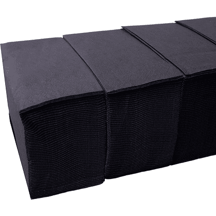 Салфетки бумажные "Бик-пак" 1/8 сложение, 200 шт, 33x33 см, черный - 2