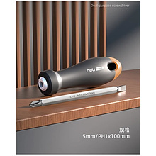 Отвертка Deli HS HT1055C, PH1х100 мм, Soft Touch, оранжевый