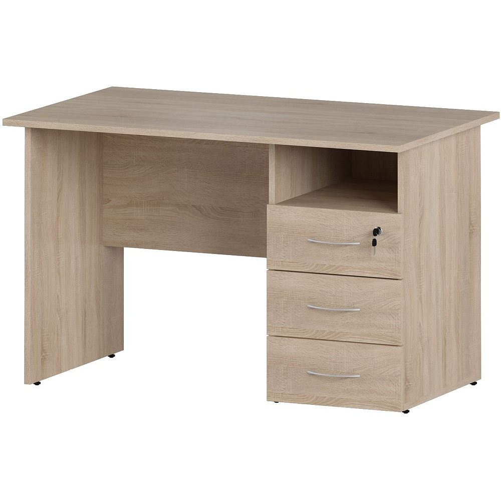 Коллекция Столица Cтол письменный однотумбовый С-073/1, 1200х600х750 мм, дуб сонома