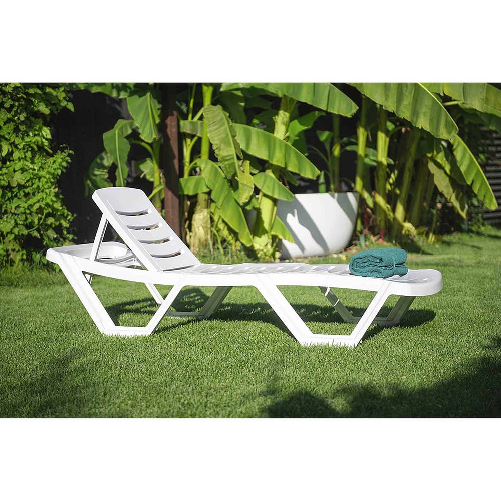 Шезлонг Элластик, пластик, белый - 8