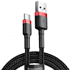 Кабель Baseus "CATKLF-B91", 1 м, черный, красный