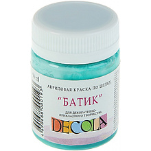 Краска акриловая по шелку перламутровая "Декола", 720 изумрудная, 50 мл., банка