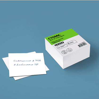 Бумага для записей "Стамм. Престиж", 90х90х45 мм, 325 листов, белый - 5