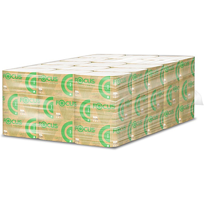 Полотенца бумажные Focus Eco, V – сложение, 250 листов, 1 слой, 100% целлюлоза - 2