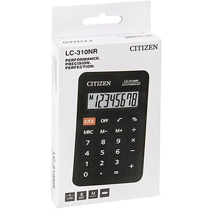 Калькулятор карманный Citizen "LC-310NR", 8-разрядный, черный - 2