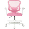 Кресло детское Бюрократ Burokids 3, сетка, ткань, пластик, корпус белый, подставка для ног, розовый - 2