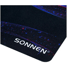 Коврик для мыши "Neon Wave", 250х200х2 мм, ткань, черный