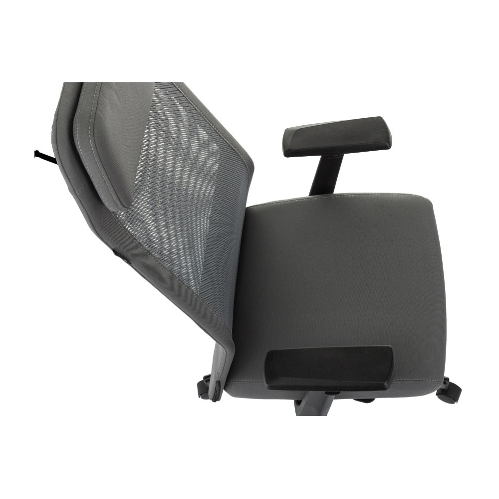 Кресло для руководителя Бюрократ T-995, ткань, сетка, серый, металл черный - 10