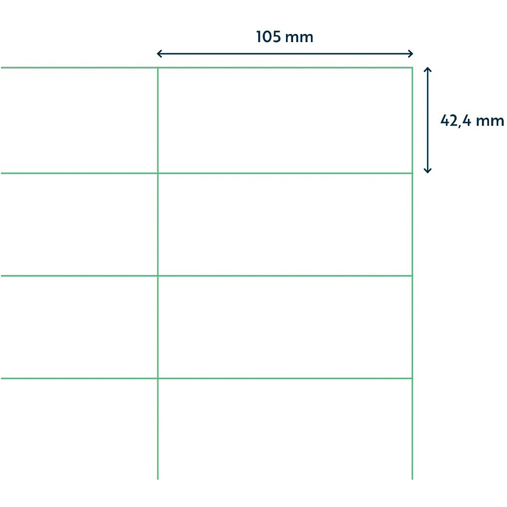 Самоклеящиеся этикетки универсальные "Rillprint", 105x42.4 мм, 100 листов, 14 шт, белый - 3