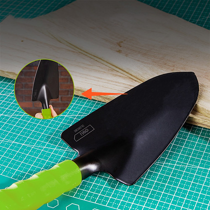 Лопатка садовая Deli GS EDL580811, 310 мм, широкая, противоскользящая рукоятка, зеленый - 3