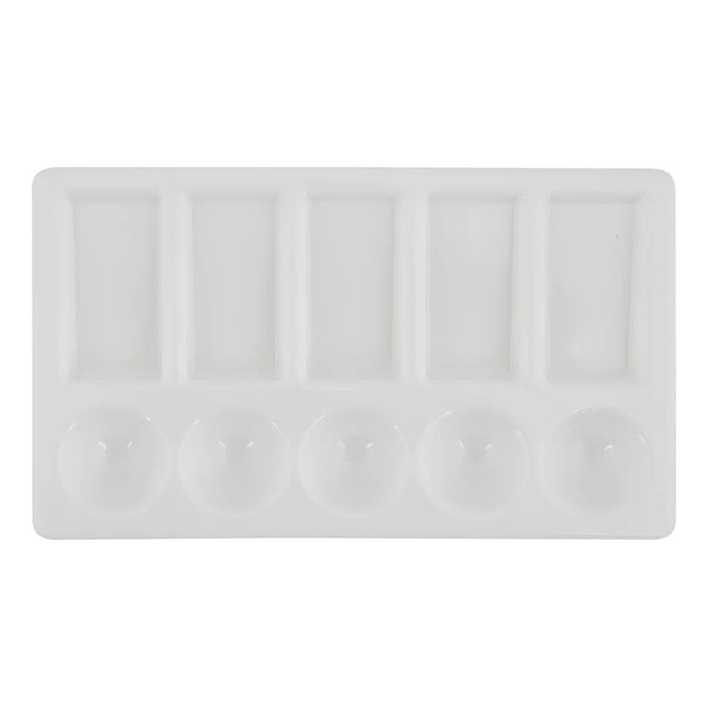 Палитра пластиковая "Сонет", прямоугольная, 10 ячеек, 19x11.5 см