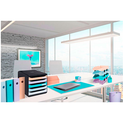 Модуль для бумаги горизонтальный "Aquarel", коралловый - 6