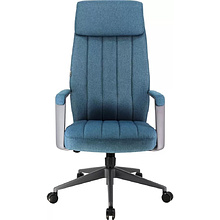 Кресло компьютерное EVERPROF Shanghai, ткань, синий, металл, корпус черный