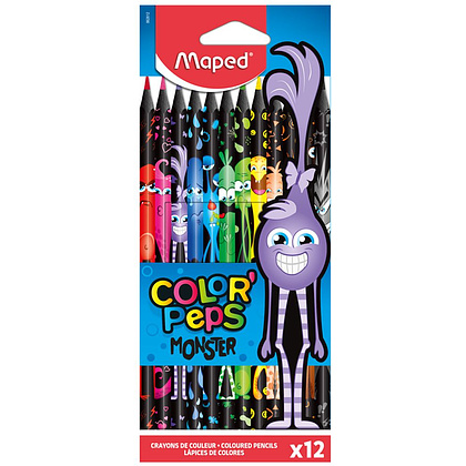 Цветные карандаши Maped "Color' Peps Monster", 12 цветов