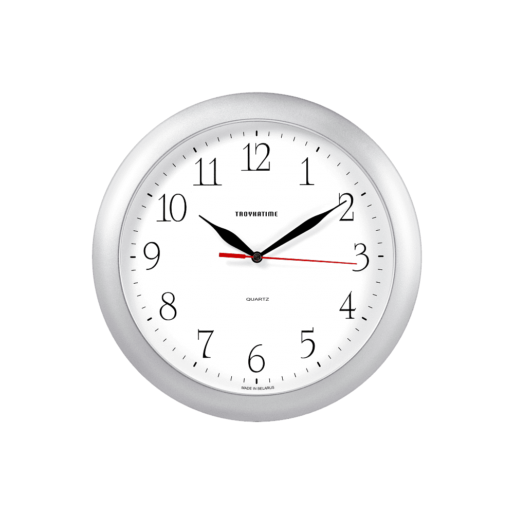 Часы настенные "966649", серебристый