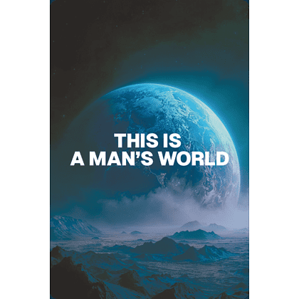 Блокнот "This is a man’s world", A5, 80 листов, темно-синий, срез голографический - 2