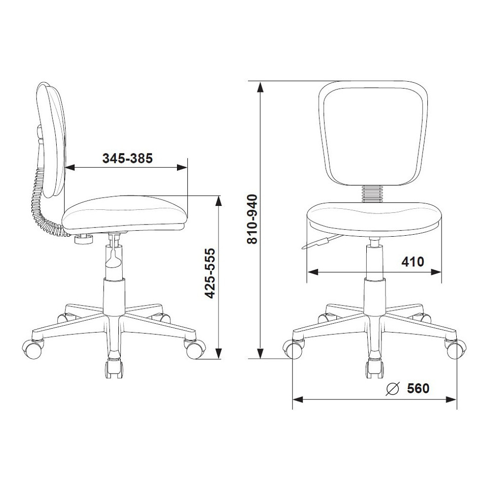 Кресло детское Бюрократ CH-W204NX, ткань, пластик, оранжевый - 5
