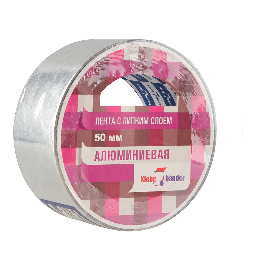Клейкая лента алюминиевая "Klebebander", 50x40 мм/м, 40 мкм