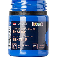 Краска акриловая по ткани "Декола", 520 синяя светлая, 50 мл., банка