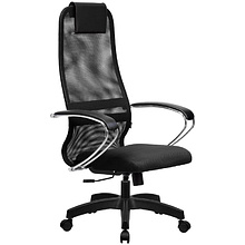 Кресло для руководителя Метта "BK-8 PL", ткань-сетка, металл, черный