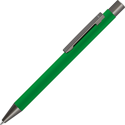 Ручка шариковая автоматическая "Straight Gum", 1.0 мм, темно-зеленый, антрацит, стерж. синий