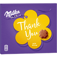 Конфеты "Milka. Thank you" с молочной начинкой, 110 г