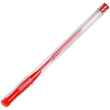 Ручка гелевая "Office Products", 0.5 мм, прозрачный, стерж. красный