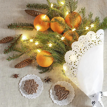 Салфетки бумажные ажурные AVIORA, d=10 см, белый, 250 шт - 3