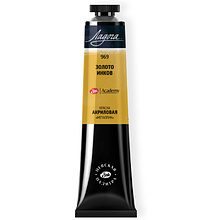 Краски акриловые "Ладога", 969 металлик золото инков, 46 мл., туба