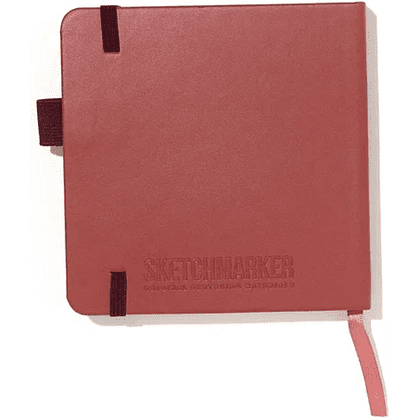 Скетчбук "Sketchmarker", 12х12 см, 140 г/м2, 80 листов, красный винтаж - 4