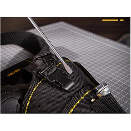 Сумка для инструментов поясная Deli YS EDL430004, 260х150х40 мм, ткань Oxford, черный - 3