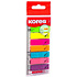 Закладки клейкие "Kores" с подписью, 12x45 мм, 200 шт, ассорти