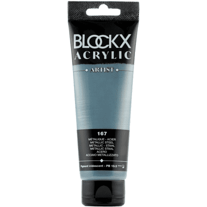 Краски акриловые "Blockx", 167 стальной металлик, 120 мл