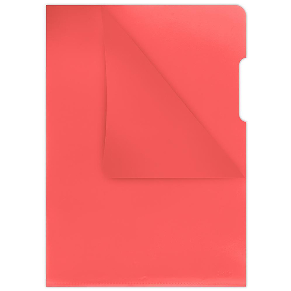 Папка-уголок "Donau", A4, прозрачный красный