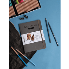 Скетчбук для графики "GrafArt white", 20 листов, 15х20 см, 160 г/м2, серый