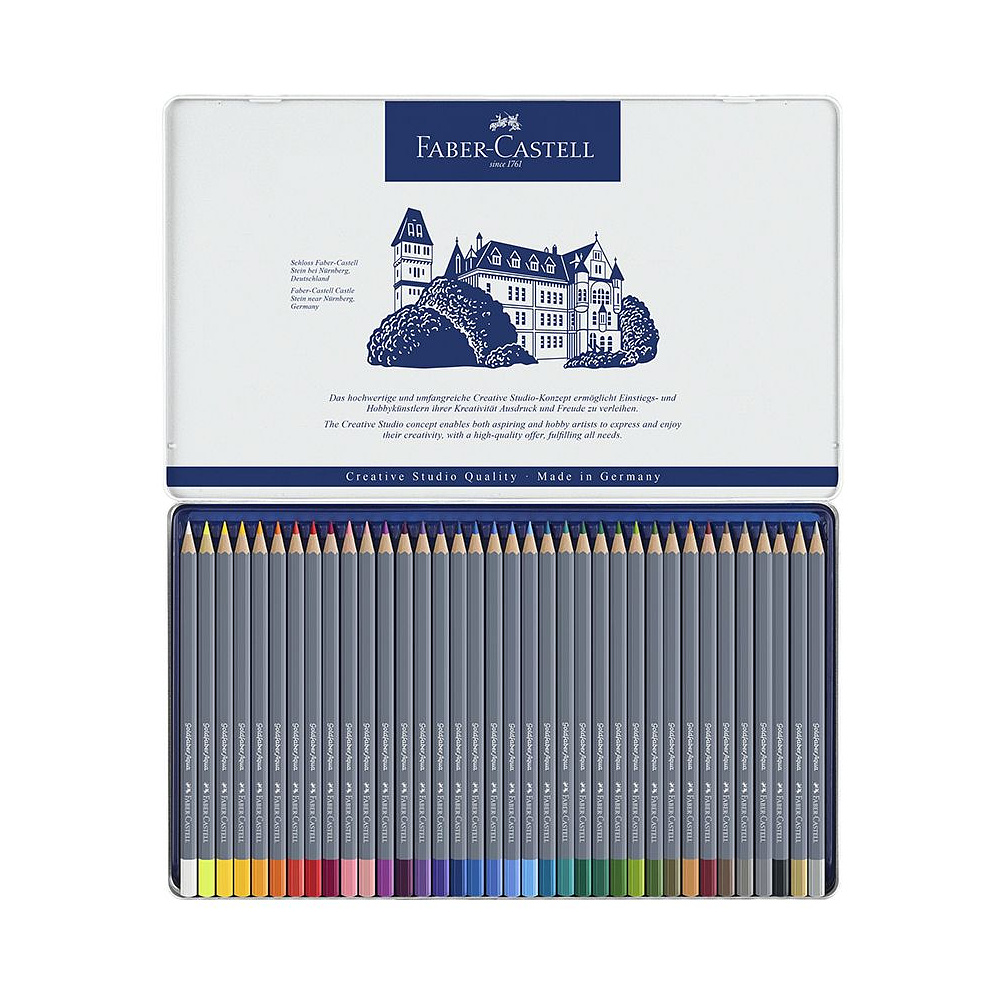Карандаши цветные акварельные "Goldfaber Aqua", 36 цветов, металлическая упаковка - 3