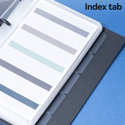 Визитница настольная "Deli", 140х198 мм, 90 карт, синий - 2