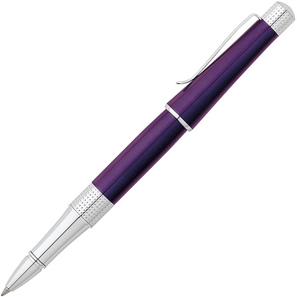 Ручка-роллер "Cross Beverley", 0.7 мм, пурпурный, серебристый, стерж. черный - 2