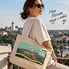 Сумка на молнии "City of hills", натуральный - 2
