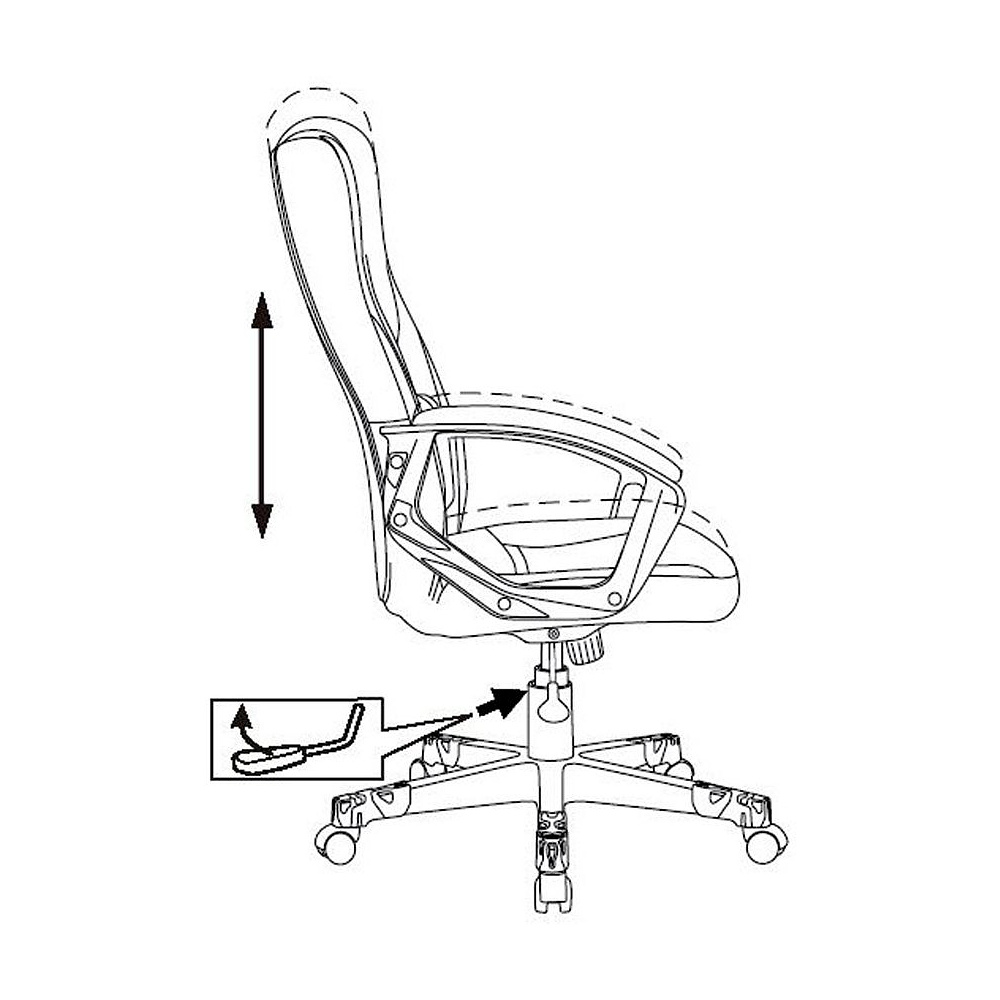Кресло игровое Бюрократ "Zombie 10", ткань, экокожа, пластик, черный, синий - 7