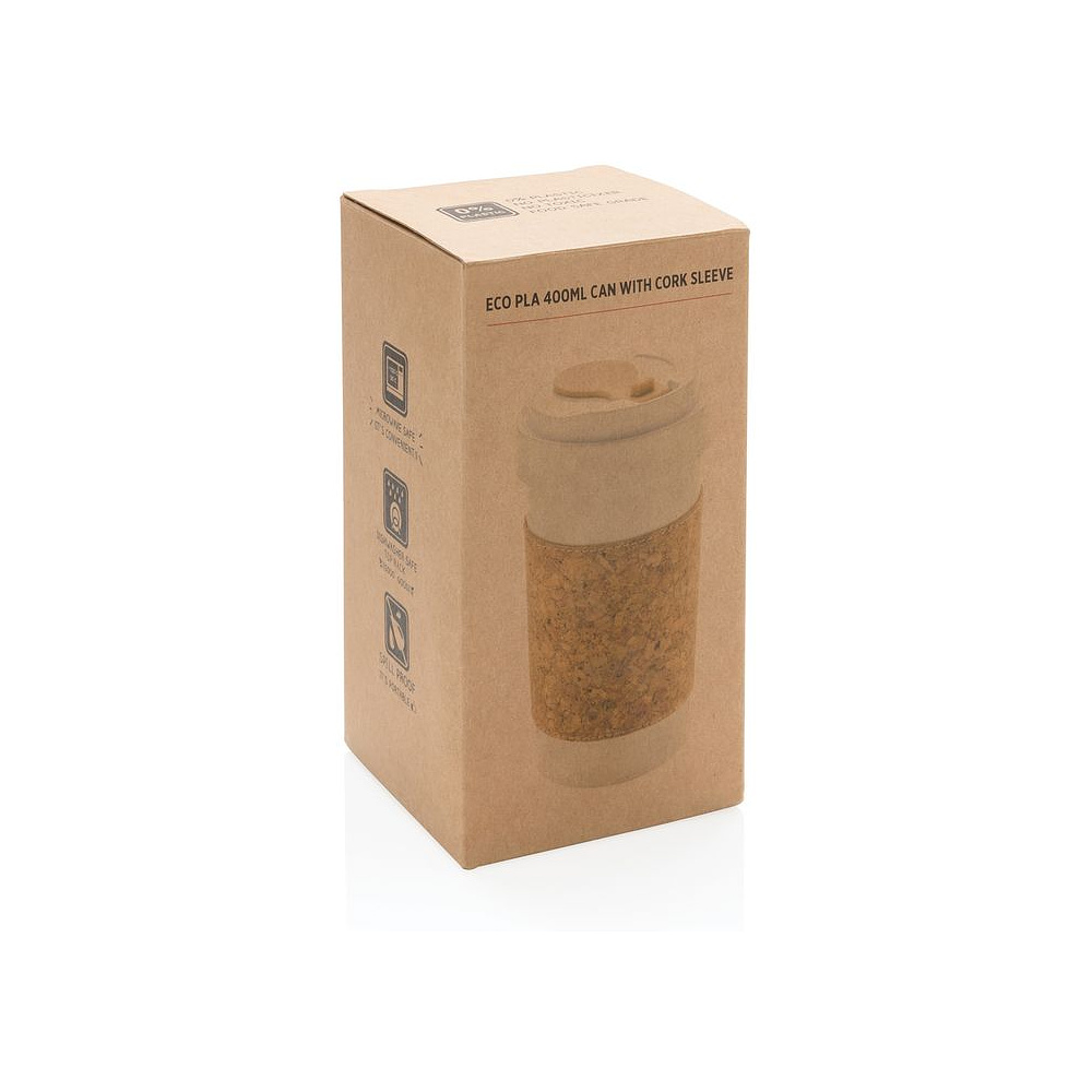 Стакан "Eco", биоразлагаемый, 400 мл, белый, светло-коричневый - 4