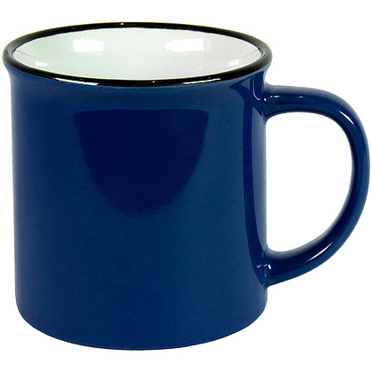 Кружка "Camp", керамика, 280 мл, белый, синий