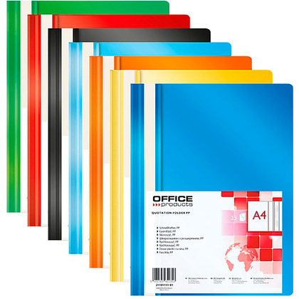 Папка скоросшиватель "Office Products", А4, зеленый - 2