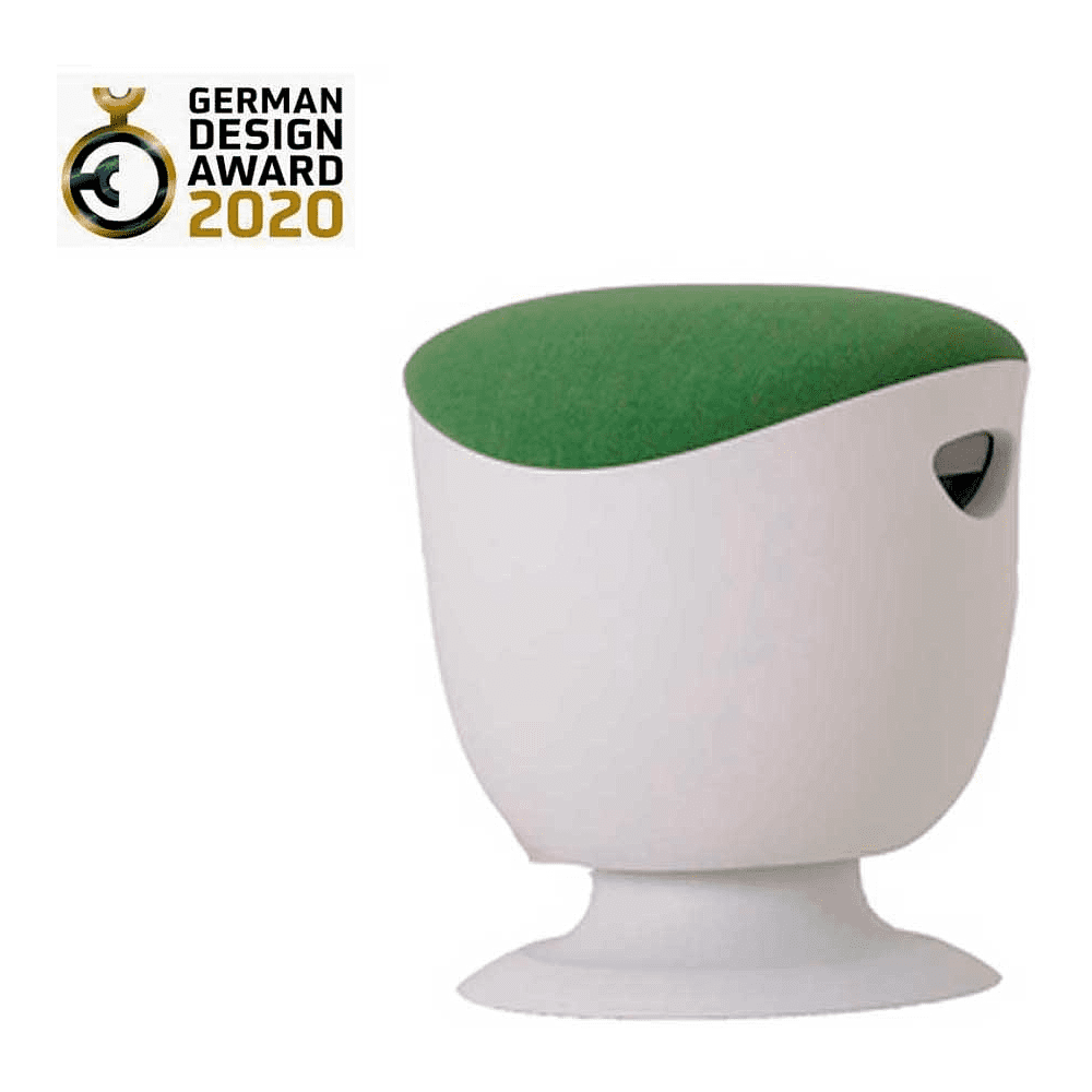 Стул для активного сиденья "Tulip", пластик, белый, зеленый - 4