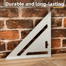 Угольник "Deli", 180 мм., металлический, серебристый