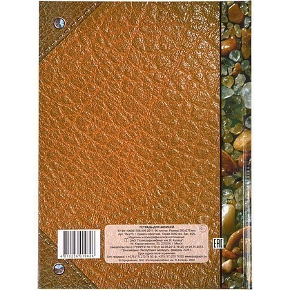 Книга канцелярская "Камешки", А4, 96 листов, клетка, коричневый - 5