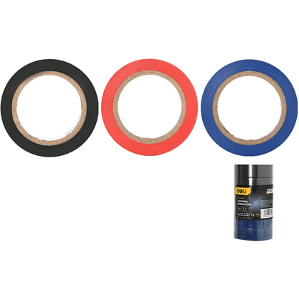 Набор ПВХ изолент Deli EDL5264-6, 18 мм x 10 м, 6 шт./упак. 